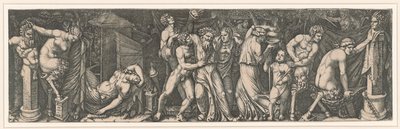 Bacchanalia, noin 1510-1511. tekijältä Marcantonio Raimondi