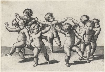 Tanssiva putti tekijältä Marcantonio Raimondi