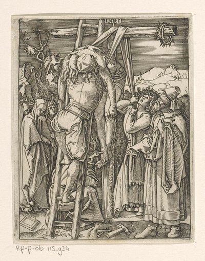 Presa creuada Passió de Crist (títol de la sèrie) finlandès tekijältä Marcantonio Raimondi