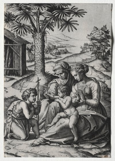 Palmupuun Madonna tekijältä Marcantonio Raimondi