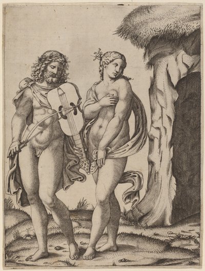 Orpheus ja Eurydike tekijältä Marcantonio Raimondi