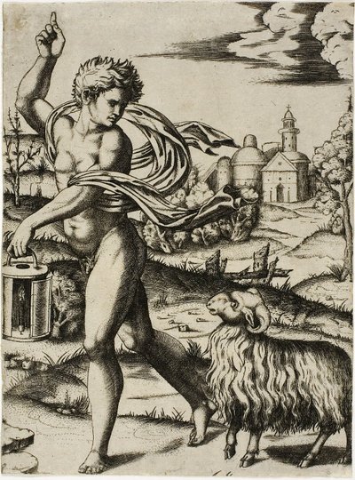 Oinaan merkki tekijältä Marcantonio Raimondi