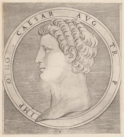 Roomalaisen loiston peili: Otho, The Twelve Caesars, n. 1500-1534, n. 1500-1534. tekijältä Marcantonio Raimondi
