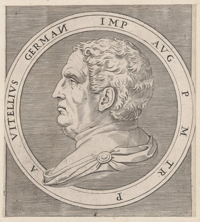 Rooman loiston peili: Vitellius, Kahdestoista keisarista, n. 1500-1534, n. 1500-1534. tekijältä Marcantonio Raimondi