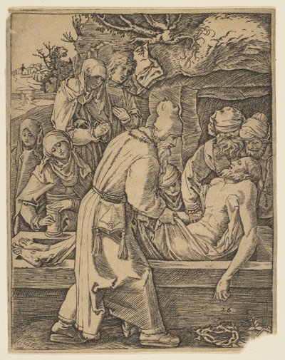 The Deposition, teoksesta The Small Passion copy.n.d. tekijältä Marcantonio Raimondi