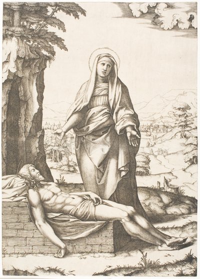 Pieta tekijältä Marcantonio Raimondi