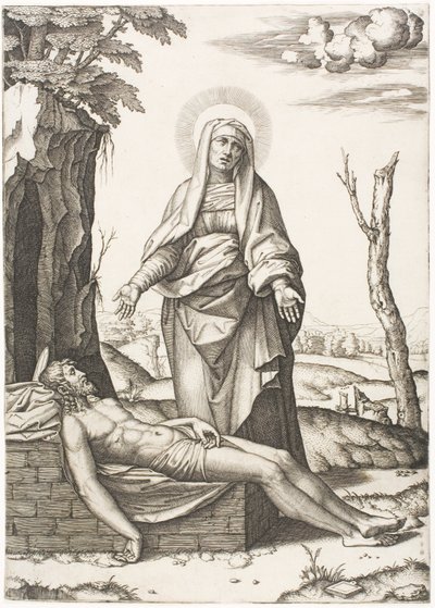 Pieta tekijältä Marcantonio Raimondi