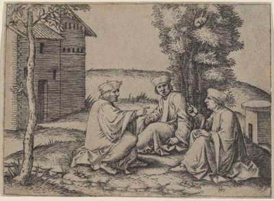 Kolme lääkäriä tekijältä Marcantonio Raimondi