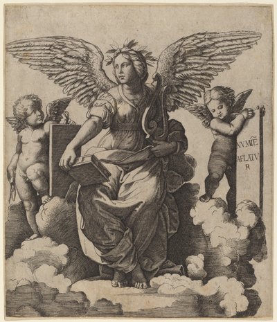 Runous tekijältä Marcantonio Raimondi after Raphael