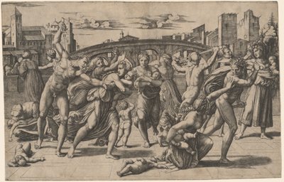 Viattomien verilöyly tekijältä Marcantonio Raimondi after Raphael