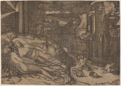 Rafaelin unelma tekijältä Marcantonio Raimondi possibly after Raphael