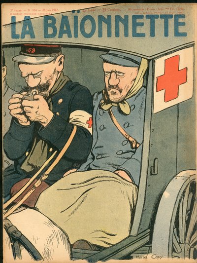 Kansi kappaleesta ”La Baionnette”, Satiirinen väreissä tekijältä Marcel Amable O.L. Capy