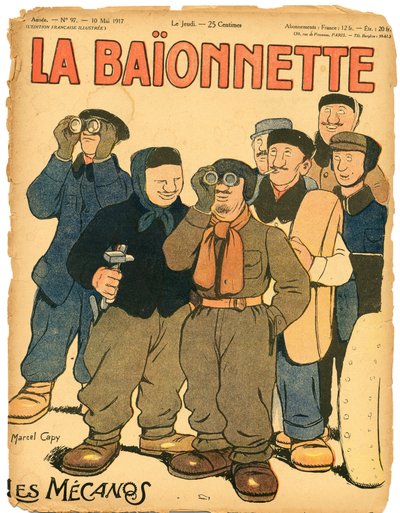 Kansi "" La Baionnette ", Satiirinen väreissä tekijältä Marcel Amable O.L. Capy