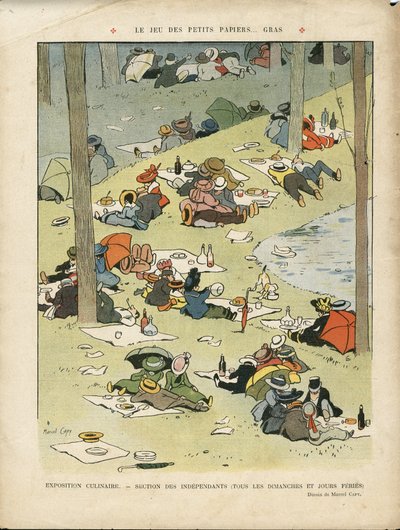 Kuva Marcel Capystä (1865-1941) Le Liressä, 28.5.2010 - Pienten rasvapapereiden peli - Harrastukset, Piknik, Gastronomiakokki tekijältä Marcel Amable O.L. Capy