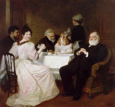 Perhekokous Madame Adolphe Brissonin kodissa tekijältä Marcel Andre Baschet