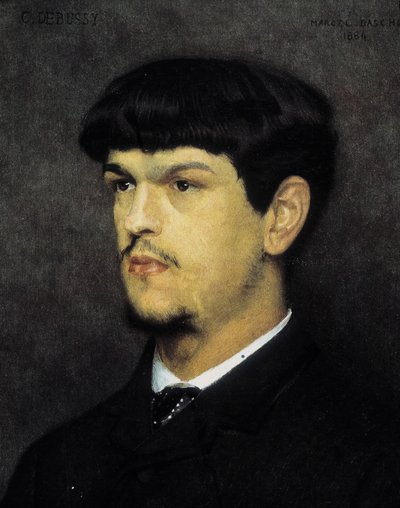 Marcel Andre Baschet (1862-1941) Claude Debussyn muotokuva tekijältä Marcel Andre Baschet