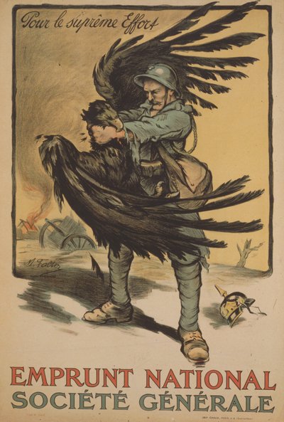 Societe Generalen mainosjuliste "Kansallinen lainaus" tekijältä Marcel Falter