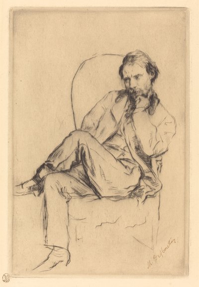 Renoir istuu tekijältä Marcellin Gilbert Desboutin