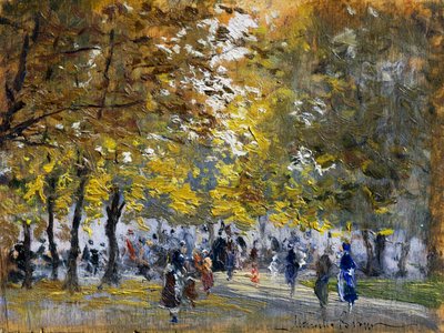 Kaupunkikuva, Marcello Broggi (1896-1954), öljy paneelille. tekijältä Marcello Broggi