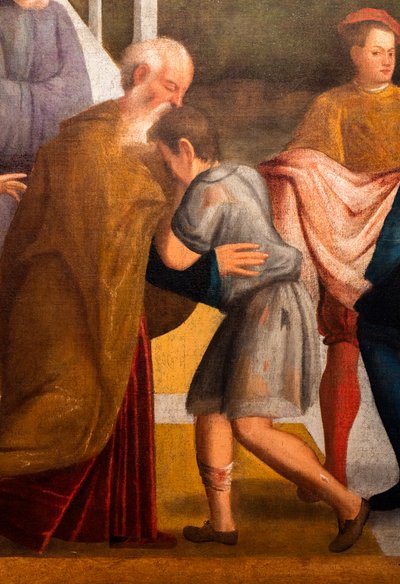 Tuhlaajapojan paluu, yksityiskohta tekijältä Marcello Fogolino