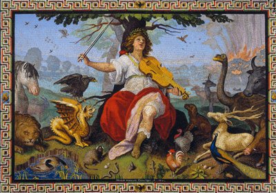 Marcello Provenzalen (1577-1639) "Orpheus" -mosaiikki 1618 tekijältä Marcello Provenzale