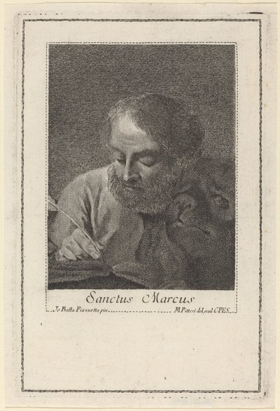 Pyhä Markus tekijältä Marco Alvise Pitteri after Giovanni Battista Piazzetta