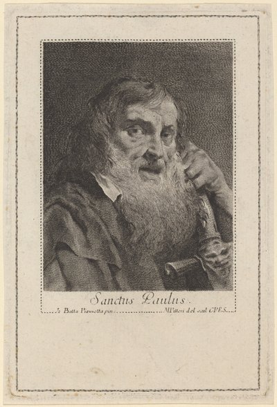 Pyhä Paavali tekijältä Marco Alvise Pitteri after Giovanni Battista Piazzetta