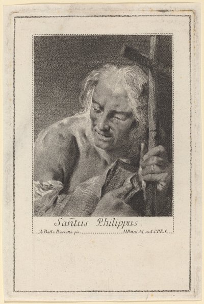 Pyhä Philip tekijältä Marco Alvise Pitteri after Giovanni Battista Piazzetta