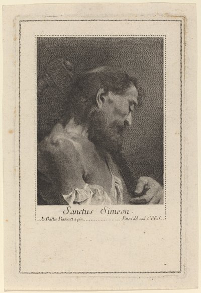Pyhä Simeon tekijältä Marco Alvise Pitteri after Giovanni Battista Piazzetta