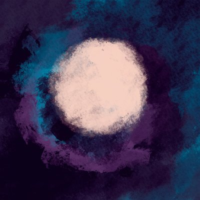 Täysikuu, 2024 (digitaalinen maalaus) tekijältä Marco Campedelli