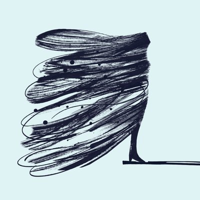 Perhostyttö, 2014 (tussi paperille) tekijältä Marco Campedelli