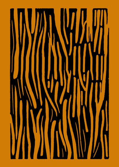 Wood, 2023 (linoleumi paperille) tekijältä Marco Campedelli