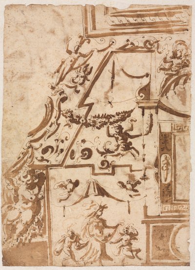Groteski hyppäävän kentaurin versolla, n. 15651588. tekijältä Marco Marchetti