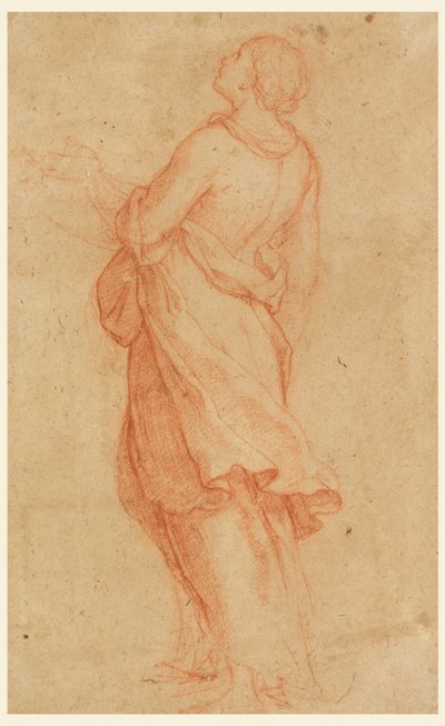 Piirros, Nuori nainen (Pyhä Maria Magdaleena ristin alla), 1550-75. tekijältä Marco Pino