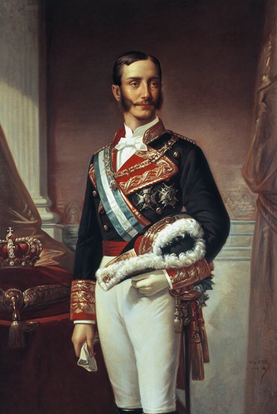 Alfonso XII:n muotokuva (Madrid tekijältä Marcos Giraldez de Acosta