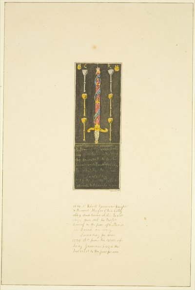 Aiemmin St Mary Redcliffen pohjoismuuria vasten asetettu taulu Sir Robert Yeomansin seurakunnalle antaman lahjan muistoksi (Robert Yeamans) (kynä ja akvarelli paperilla) tekijältä Marcus H. Homes