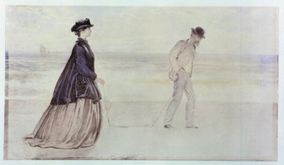 Onnellinen pari - herra ja rouva Lammle, 1864 (wc paperilla) tekijältä Marcus Stone
