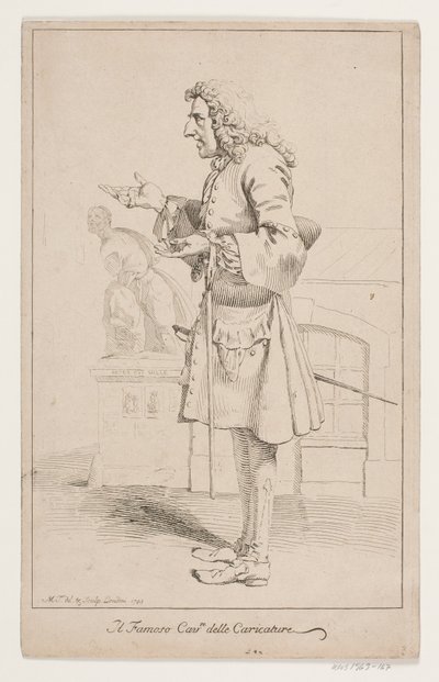 "Kuuluisa Cavre delle Caricature". Pier Leone Ghezzin (1674-1755) muotokuva tekijältä Marcus Tuscher