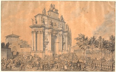 Francis III Lorrainelaisen ja Maria Theresan riemukaari heidän saapuessaan Firenzeen vuonna 1739 tekijältä Marcus Tuscher