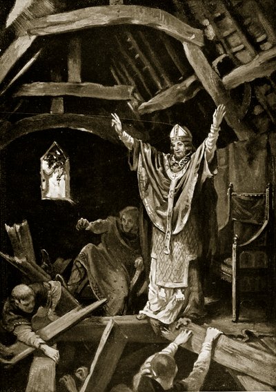 Calnen lattian sortuminen, 978, kuvitus teoksesta "Hutchinson
