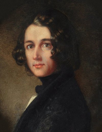 Muotokuva Charles Dickens Detailista, 1843. tekijältä Margaret Gillies