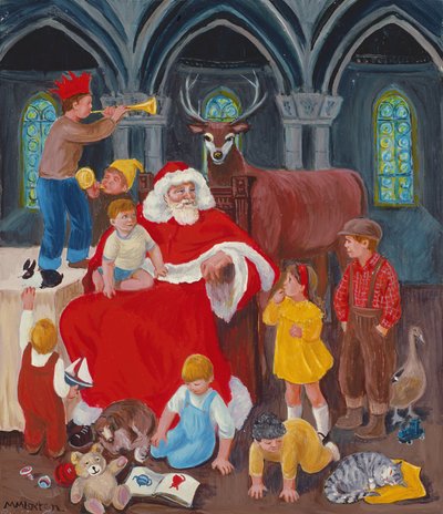 Joulupukki jouluaattona tekijältä Margaret Loxton