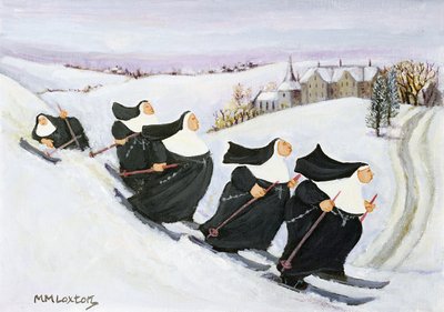 Hiihto (öljy paperille) tekijältä Margaret Loxton