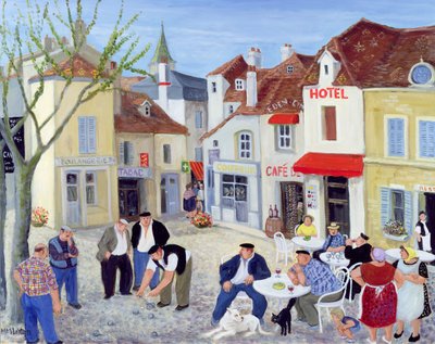 Peli, Burgundy (öljy kankaalle) tekijältä Margaret Loxton
