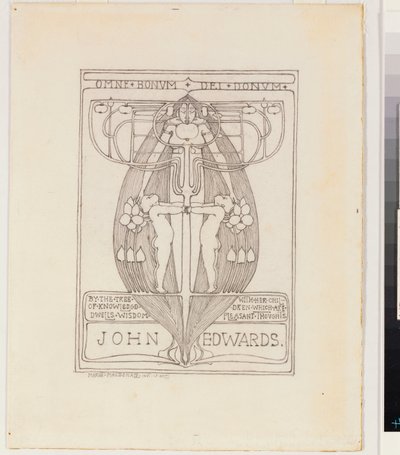 Suunnittelu kirjakilvelle tekijältä Margaret MacDonald Mackintosh