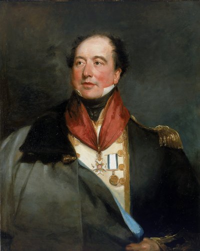 Kapteeni Sir Christopher Colen (1770-1836) muotokuva, noin 1820-24 (öljy kankaalle). tekijältä Margaret Sarah (1793-1872) Carpenter