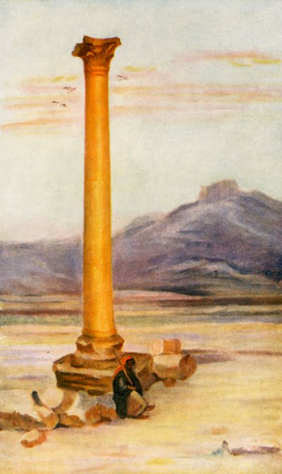 Yksinäinen pylväs, Palmyra (värilitro) tekijältä Margaret Thomas