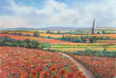 Cotswold unikonpelto, 2022 (pastelli) tekijältä Margo Starkey