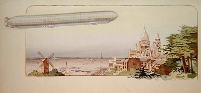 Spiess Zodiac Airship, julkaisija Mabileau, Paris tekijältä Marguerite (fl.1909 14) Montaut