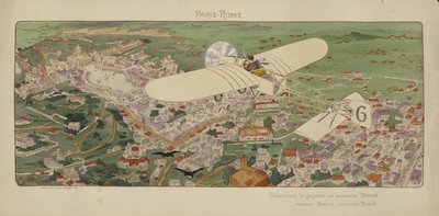 Beaumontin Bleriot-monokone saapui Roomaan voittamassa Pariisin ja Rooman välisen lentokilpailun tekijältä Marguerite (fl.1909 14) Montaut